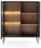 MOEBLO Highboard Sentino WT104 LED (mit LED-Beleuchtung, Sideboard Wohnzimmer Kommode Schlafzimmer Komodenschrank, Schrank mit gefräster Front), (BxHxT):104x126x39cm Bild 2