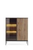MOEBLO Highboard Sentino WT104 LED (mit LED-Beleuchtung, Sideboard Wohnzimmer Kommode Schlafzimmer Komodenschrank, Schrank mit gefräster Front), (BxHxT):104x126x39cm Bild 5