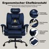 symino Stuhl Ergonomischer Sofa-Gaming-Stuhl, Verstellbarer Gamer-Stuhl, mit Hochwertigem Kunstpelzbezug für Ultimativen Komfort Bild 2