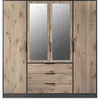 Vente-unique - LAMIKI Wardrobe and walk-in wardrobe Holz, Platte SchwarzBeige - B 58 cm x H 200 cm x L 196 cm Bild 2