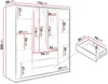 Vente-unique - LAMIKI Wardrobe and walk-in wardrobe Holz, Platte SchwarzBeige - B 58 cm x H 200 cm x L 196 cm Bild 4