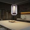 Pendelleuchte, Glas, rauch, Metall, BLACKY Bild 4