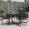 vidaXL Gartenstühle 4 Stk. Schwarz Poly Rattan 4008578 Bild 3