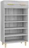 vidaXL Schuhschrank Grau Sonoma 60x35x105 cm Holzwerkstoff 817556 Bild 2