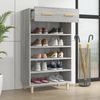 vidaXL Schuhschrank Grau Sonoma 60x35x105 cm Holzwerkstoff 817556 Bild 3