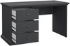 Dmora Schreibtisch Agia, Mehrzweckschreibtisch, Bürotisch für PC, Eckschreibtisch, 130x62 h74 cm, Grau Bild 4
