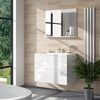 Badezimmerspiegel Izan Weiß 80.1 x 62 cm mit Regal Vicco Bild 3