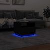 Couchtisch, Sofatisch mit LED-Leuchten Schwarz 50x49x40 cm Bild 5