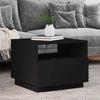 Couchtisch, Sofatisch mit LED-Leuchten Schwarz 50x49x40 cm Bild 2