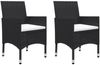 vidaXL 3-tlg. Bistro-Set Poly Rattan und Hartglas Schwarz 3058378 Bild 3