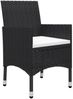 vidaXL 3-tlg. Bistro-Set Poly Rattan und Hartglas Schwarz 3058378 Bild 4