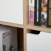 Mondeer Bücherregal Aufbewahrungsregal, Bücherschrank, Regal aus Holz, Sechs Fächer mit 3 Türen Bild 3