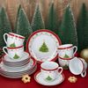 18tlg Kaffeeservice Weihnachtstraum Porzellan 6 Pers. Tassen Teller Bild 4