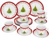 18tlg Kaffeeservice Weihnachtstraum Porzellan 6 Pers. Tassen Teller Bild 2