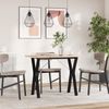 vidaXL Esstisch Y-Gestell 100x50x75,5 cm Massivholz Kiefer & Stahl 3282785 Bild 3