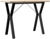 vidaXL Esstisch Y-Gestell 100x50x75,5 cm Massivholz Kiefer & Stahl 3282785 Bild 2