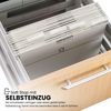 bümö Schreibtisch Schrank Büro mit Hängeregister für Hängeordner, Schubladenschrank Holz in Nussbaum, Container mit Schubladen & Hängeregistratur - Schreibtisch Kommode mit Chromgriffe, SC40-N-N-CE Bild 2