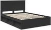 vidaXL Bettrahmen Schwarz 140 x 200 cm Massives Kiefernholz 3411002 Bild 4