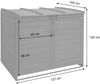 XL 2er-/4er-Mülltonnenverkleidung HWC-H75, Mülltonnenbox, erweiterbar 120x137x104cm Holz MVG-zertifiziert ~ anthrazit Bild 2