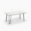 janEven Couchtisch FlairLine Weiß Rechteckig Hairpin Beine 50x90 cm Bild 2