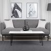 janEven Couchtisch FlairLine Weiß Rechteckig Hairpin Beine 50x90 cm Bild 3