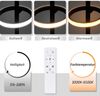 ZMH LED Pendelleuchte Esstisch Hängelampe Schwarz Esszimmerlampe Modern Dimmbar Esstischlampe mit Fernbedienung 42W Ring Hängeleuchte 150CM Höhenverstellbar Wohnzimmer Pendellampe für Esszimmer Bild 5