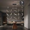 ZMH LED Pendelleuchte Esstisch Hängelampe Schwarz Esszimmerlampe Modern Dimmbar Esstischlampe mit Fernbedienung 42W Ring Hängeleuchte 150CM Höhenverstellbar Wohnzimmer Pendellampe für Esszimmer Bild 4