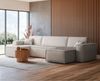 Selsey 'Scarlo U' U-Form-Sofa mit Schlaffunktion, Cordbezug in Hellbeige, 83 x 244 x 145 cm Bild 3