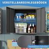 Celya Wandhängeschrank Hängeschrank Metall-Wandschrank mit Schloss, Höhenverstellbar, Robust, Umweltfreundlich, Ideal für Garage, Werkstatt & Büro,H77 cm × B75 cm × T30 cm, Metall-Wandschrank mit Türverschluss & Ablage Bild 3