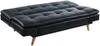 Vente-unique - ZARINA Sofa Kunstleder Schwarz - B 94 cm x H 91 cm x L 185 cm Bild 4