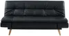 Vente-unique - ZARINA Sofa Kunstleder Schwarz - B 94 cm x H 91 cm x L 185 cm Bild 2
