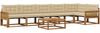 vidaXL Outdoor-Sofagarnitur mit Kissen 7 pcs Natur und Beige 3381477 Bild 2