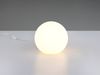 Kleine LED Kugel Tischleuchte aus Opalglas Weiß, Höhe 18cm Bild 3