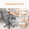 IWMH Bürostuhl Ergonomisch PU-Leder Chefsessel (Höhenverstellbar Schreibtischstuhl mit Kopfstütze und Fußstütze), Drehstuhl für Arbeitszimmmer Konferenzraum Büro Gaming Bild 3