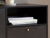 Sideboard 140 x 75 x 40 cm Kommode Schwarz mit Eiche-Dekor Zeitlos, Hoher Kommodenschrank, Standschrank Wohnzimmer mit 2 Türen und Schublade, Anrichte mit offenem Fach Bild 5