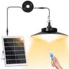 LMaxhome LED Solarleuchte Hängelampen Solar Deckenleuchte Outdoor, 5 Modi mit Fernbedienung IP65, Trennbar - 1 Lampe (Neu verbessert), LED fest integriert, Warmweiß/Kaltweiß Wahlbar, mit Bewegungsmelder und 5m Kabel, Solarlampe für Garten, Terrasse Bild 4