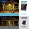 LMaxhome LED Solarleuchte Hängelampen Solar Deckenleuchte Outdoor, 5 Modi mit Fernbedienung IP65, Trennbar - 1 Lampe (Neu verbessert), LED fest integriert, Warmweiß/Kaltweiß Wahlbar, mit Bewegungsmelder und 5m Kabel, Solarlampe für Garten, Terrasse Bild 3