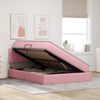 vidaXL Aufbewahrungsbett mit Matratze Rosa 140 x 190 cm Samt 3370700 Bild 4
