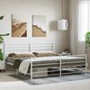 vidaXL Bettgestell mit Kopf- und Fußteil Metall Weiß 193x203 cm 352392 Bild 4