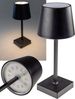 LED Tischleuchte 26cm, Schwarz 3xAAA Batterie, dimmbar, Licht Warmweiß Bild 4