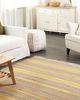 Teppich Jute beige gelb 160 x 230 cm Streifenmuster Kurzflor zweiseitig TALPUR Bild 3