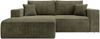 Selsey 'Farese Mini' Ecksofa mit Cordbezug, Schlaffunktion und Stauraum, Olivgrün, links Bild 5