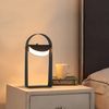 ZMH Dimmbare LED-Nachttischlampe – Kabellose Lampe mit modernem Akku, tragbares Stimmungslicht – Schwarz, 360 Grad drehbar, warmweiß, 3000 K, Nachtlicht – Schwarz Bild 2