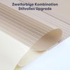 Sekey Zebra Doppelrollo Zweifarbig Klemmfix ohne Bohren Sichtschutz Beige & Braun 80x210cm Bild 5