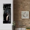 Queence Garderobe - "Fashion Girl" Druck auf hochwertigem Arcylglas inkl. Edelstahlhaken und Aufhängung, Format: 50x120cm Bild 2