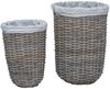 vidaXL Wäschekorb mit Deckel 2 pcs Kubu Grau Kubu Rattan 42020973 Bild 4
