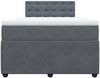 vidaXL Boxspringbett mit Matratze Dunkelgrau 120x190 cm Samt 3287699 Bild 4