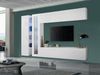 Dmora Ausgestattete Wand Annie, 4-türiges TV-Ständer-Wohnzimmerset, Mehrzweck-Wohnzimmermöbel, 100 % Made in Italy, 280 x 30 x 180 cm, glänzendes Weiß, Bild 2