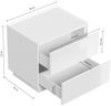 Design Nachttisch Kommode Concepto L 60cm, 2 Pushauszüge lackiert Weiß Hgl : Weiss hochglanz Bild 2