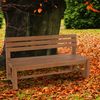 CLP Teakbank Augusta Gartenbank mit Rückenlehne wetterfest stabil massiv,teak 180 cm Bild 3